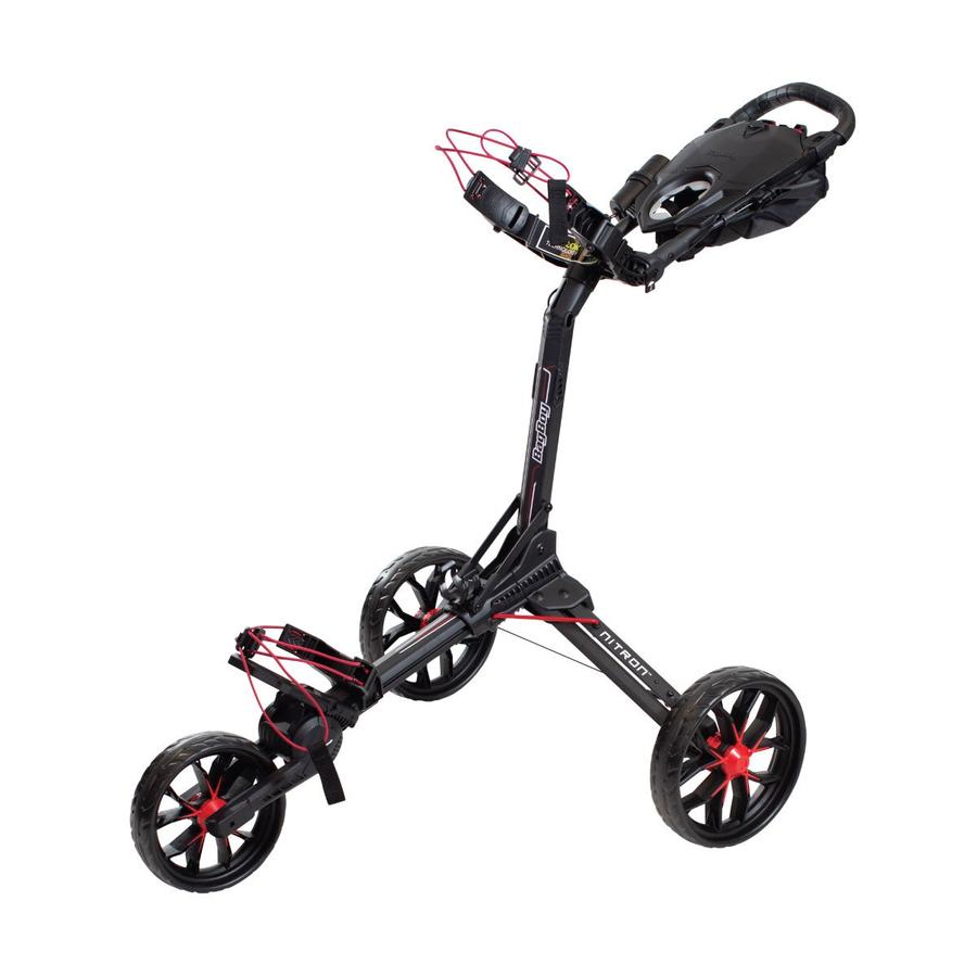 BagBoy Nitron Auto-Open Push Cart ~ Black / Red